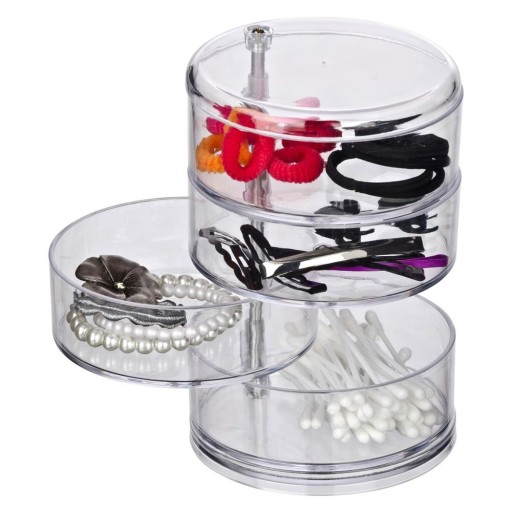 Organizator cu 4 compartimente pentru cosmetice Wenko Transparent