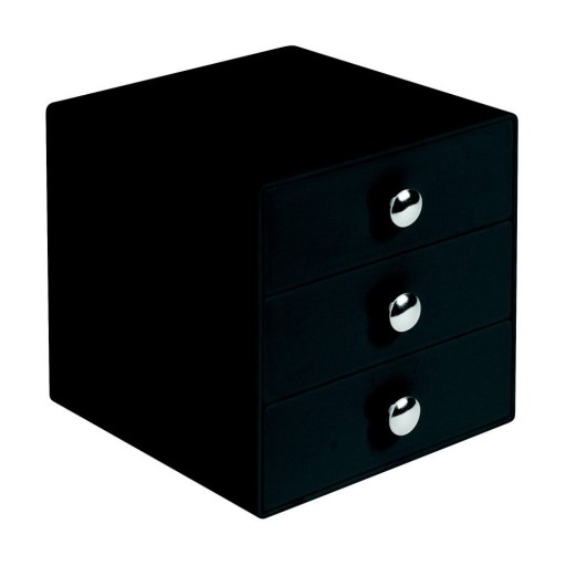 Organizator cu 3 sertare InterDesign Drawer, negru