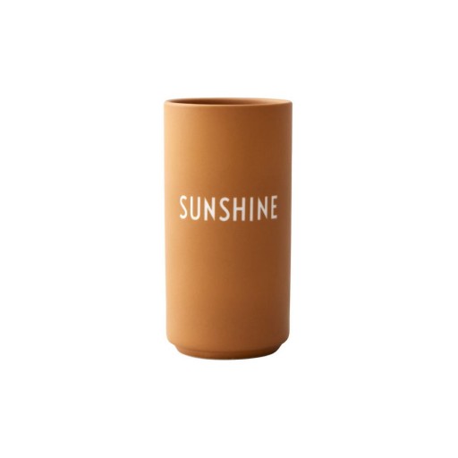 Vază din porțelan Design Letters Sunshine, înălțime 11 cm, galben muștar