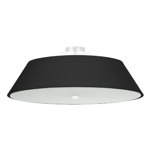 Plafonieră neagră cu abajur din sticlă ø 60 cm Hektor - Nice Lamps