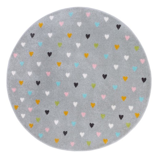 Covor pentru copii gri ø 140 cm Little Hearts – Hanse Home