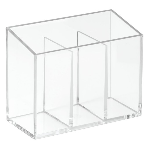 Organizator cu 3 compartimente iDesign Clarity, 13 x 6,5 cm