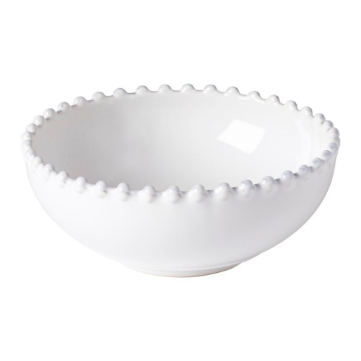 Bol din gresie ceramică Costa Nova Pearl, ⌀ 15 cm, alb