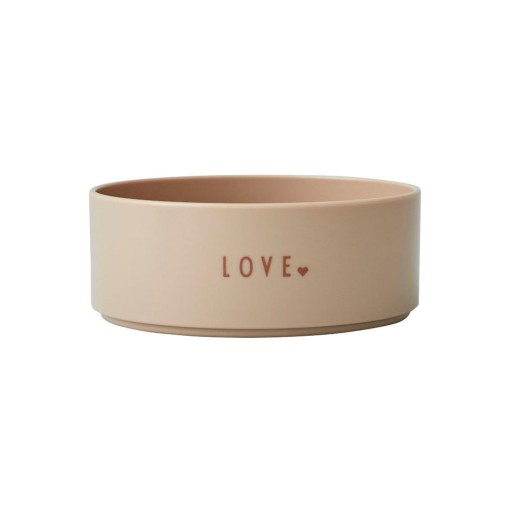 Bol pentru copii Design Letters Mini Love, ø 11 cm, bej