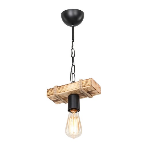 Plafonieră neagră/în culoare naturală 10x20 cm – Squid Lighting