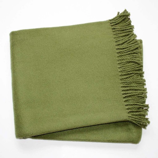 Pled din amestec de bumbac Euromant Basics, 140 x 180 cm, verde