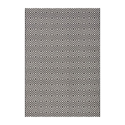 Covor de exterior NORTHRUGS Karo, 200 x 290 cm, negru-alb