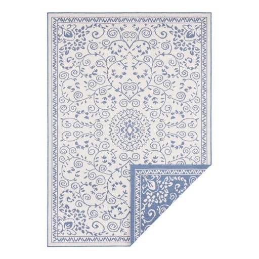 Covor adecvat pentru exterior NORTHRUGS Leyte, 80 x 150 cm, albastru-crem