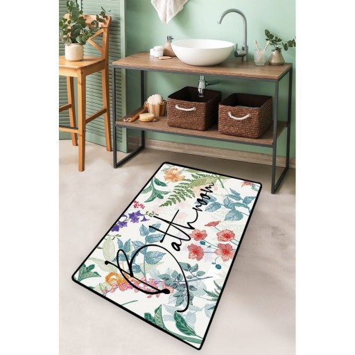 Covoraș de baie 70x120 cm Green In Flower – Foutastic