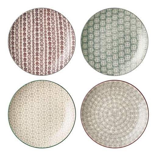 Set de 4 farfurii din gresie ceramică Bloomingville Karine, ø 25 cm