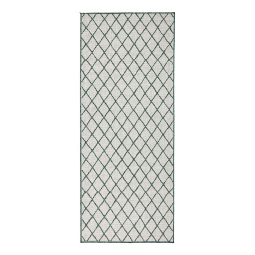 Covor adecvat pentru exterior NORTHRUGS Malaga, 80 x 250 cm, verde - crem