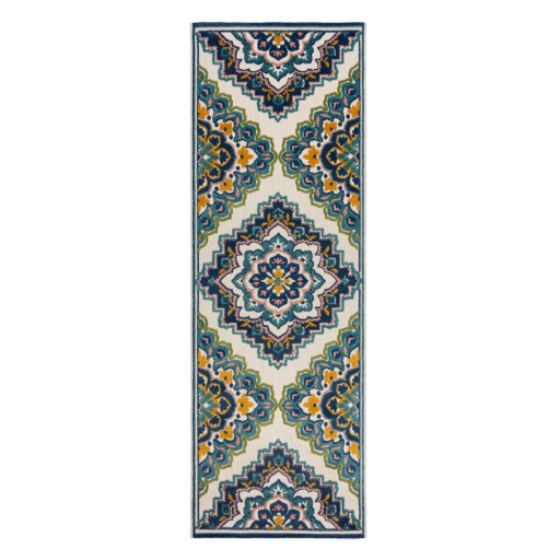 Covor de exterior albastru 80x230 cm Beach Floral – Flair Rugs