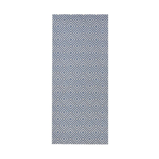 Covor de exterior NORTHRUGS Karo, 80 x 200 cm, albastru