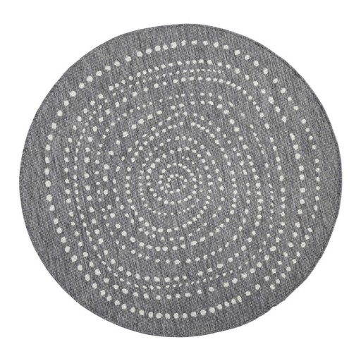 Covor pentru exterior NORTHRUGS Bali, ⌀ 140 cm, gri