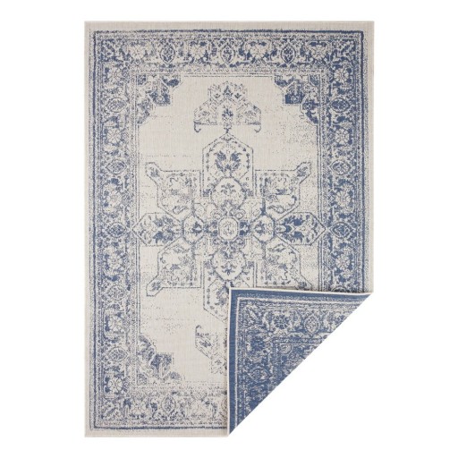 Covor adecvat pentru exterior NORTHRUGS Borbon, 120 x 170 cm, albastru-crem