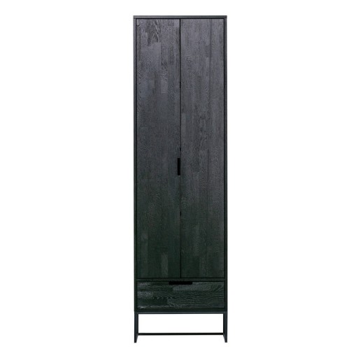 Șifonier negru din lemn de frasin 60x210 cm Silas – WOOOD