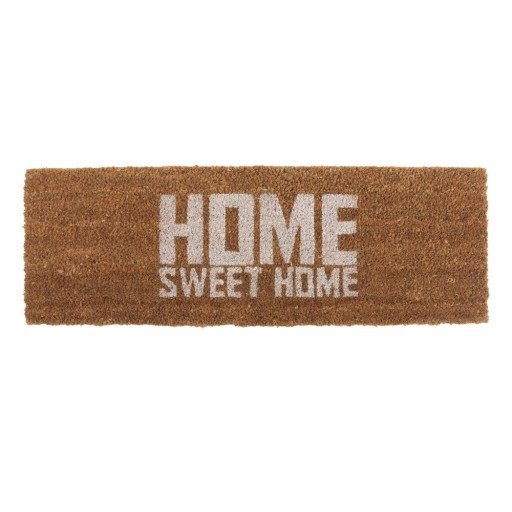 Preș PT LIVING Home Sweet Coir, 75 x 26 cm, alb maro