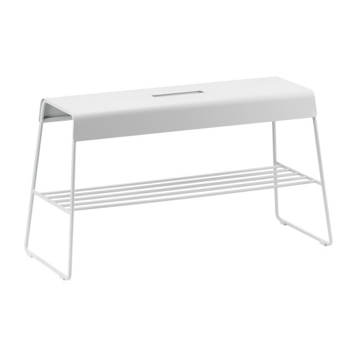 Pantofar alb cu bancă din metal A-Bench – Zone