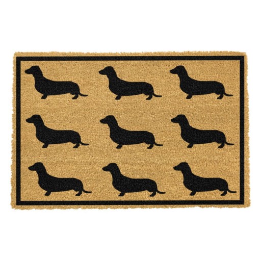 Covoraș de intrare din fibre de nucă de cocos 40x60 cm Dachshund – Artsy Doormats