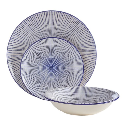 Set 12 farfurii din gresie ceramică Premier Housewares Maya