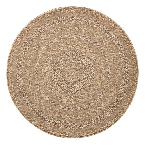 Covor adecvat interior/exterior NORTHRUGS Almendro, Ø 160 cm, bej