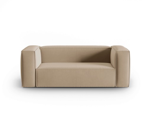 Canapea 2 locuri, Mackay, Cosmopolitan Design, 150x94x73 cm, catifea, bej sand