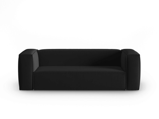 Canapea 3 locuri, Mackay, Cosmopolitan Design, 200x94x73 cm, catifea, negru