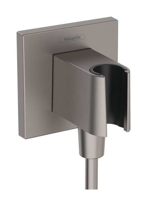 Accesoriu Hansgrohe FixFit E cu agatatoare de dus negru periat