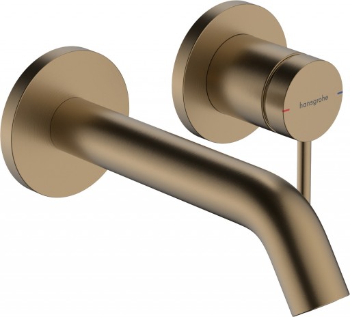 Baterie lavoar Hansgrohe Tecturis S cu pipa 165mm montaj incastrat necesita corp ingropat bronz periat