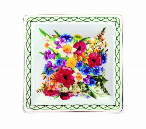 Platou pentru servire Fiori Di Campo, Brandani, 18.5 x 18.5 x 4.5 cm, portelan