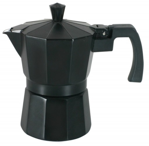 Cafetiera 6 cesti Negra, Domotti, 300 ml, aluminiu, negru