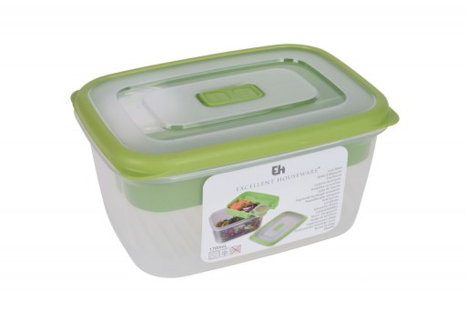 Cutie pentru pranz Excellent Houseware, 1700 ml, 14x19.5x10 cm, polipropilena, verde