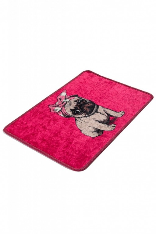 Covoras de baie, Chilai, Pink Pug DJT, 40x60 cm