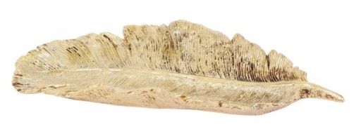 Platou Feather, 25x10x3 cm, poliston, auriu