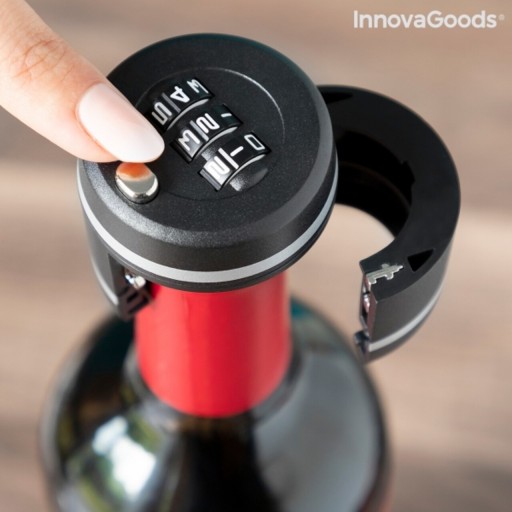 Cifru pentru sticla de vin Botlock InnovaGoods, Ø28 mm max