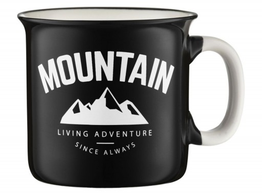 Cana Mountain Adventure, Ambition, 510 ml, portelan New Bone China, negru