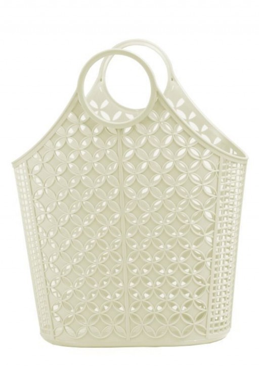 Cos de cumparaturi Shopper, Domotti, 40x16x46 cm, alb