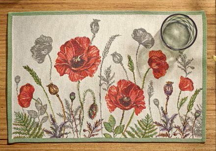 Suport farfurii Sander Gobelins Poppy Meadow 32x48cm 40 natur