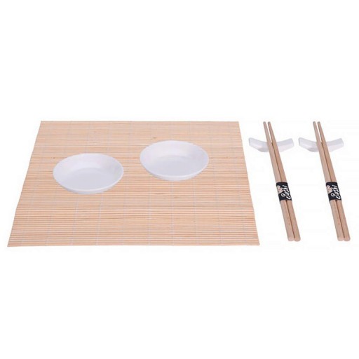 Set 7 piese pentru sushi Excellent Houseware, portelan, alb