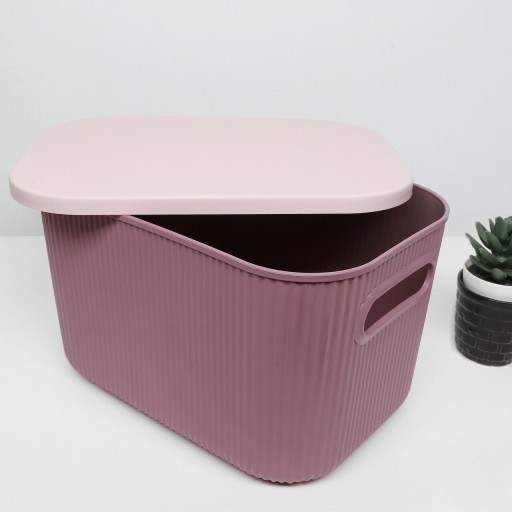 Organizator de birou, ORG, 25x17x15 cm, Plastic, Damson / Roz