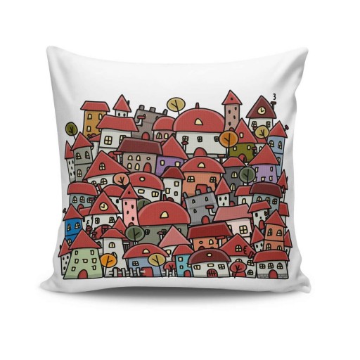 Perna, NKRLNT-071, 43x43 cm, 50% bumbac / 50% poliester, Multicolor