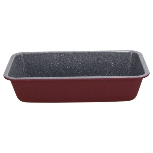 Tava de copt cozonac Sweet Cherry Red, Tognana, 13.5 x 28.5 x 7 cm, otel carbon, burgund/gri