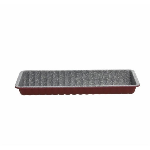 Tava pentru tort Cherry Red, Tognana, 10x30 cm, otel carbon, visiniu/gri