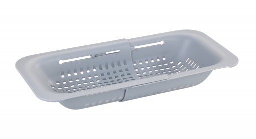 Scurgator extensibil pentru chiuveta, Wenko, Sivo, 36.5 - 50 x 7 x 20 cm, plastic