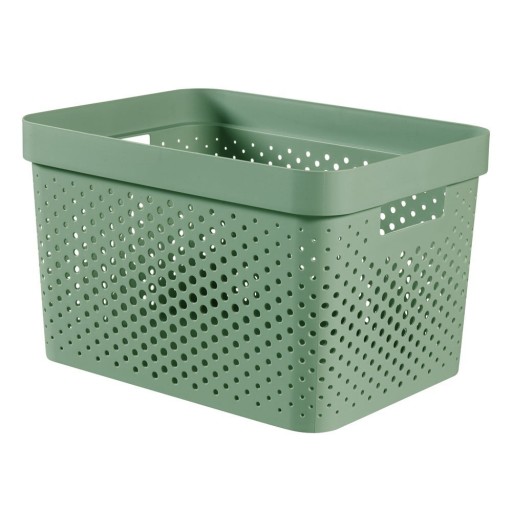 Coș de depozitare Curver Infinity Dots, 17 l, verde