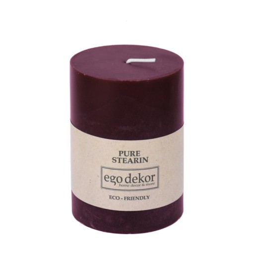 Lumânare Eco candles by Ego dekor Friendly, durată ardere 37 h, vișiniu