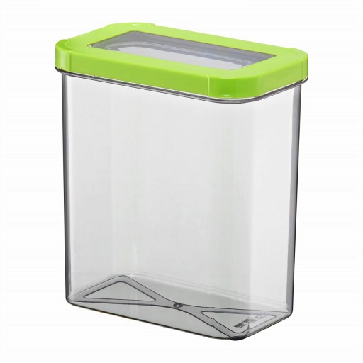 Recipient cu capac pentru depozitare Optimo, Ambition, 1.8 L, plastic, transparent/verde