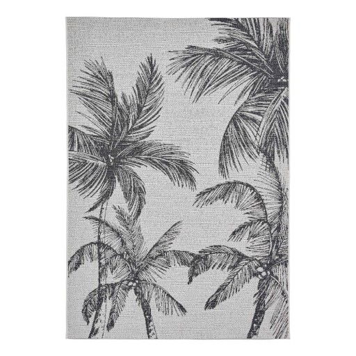 Covor de exterior negru/crem 120x170 cm Miami – Think Rugs