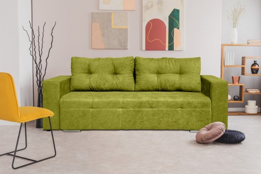 Canapea extensibila Venice 238x96x80 cm, cu lada de depozitare, Verde