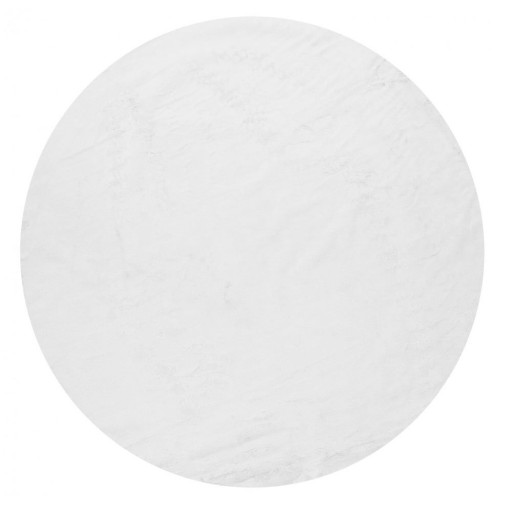 Covor alb lavabil rotund ø 120 cm Pelush White – Mila Home